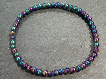 Rainbow Hematite 4mm Stretch Bracelet
