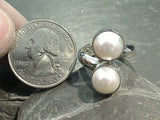 Adjustable Size Pearl, Fine Sterling Silver Ring