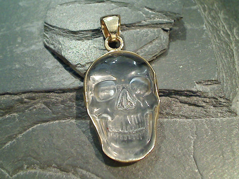 Clear Quartz, Alchemia Large Skull Pendant