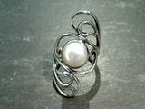 Size 7 Pearl, Sterling Silver Ring