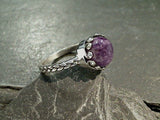 Size 8 Charoite, Sterling Silver Ring