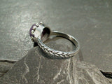 Size 8 Charoite, Sterling Silver Ring