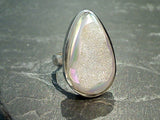 Size 8.25 Druzy Quartz, Sterling Silver Ring