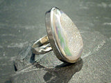 Size 8.25 Druzy Quartz, Sterling Silver Ring