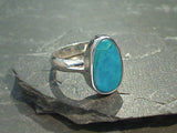 Size 10 Peruvian Opal, Sterling Silver Ring