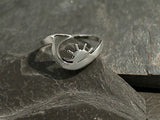 Size 6 Sterling Silver Wave And Sun Ring