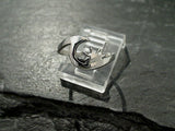 Size 8.75 Sterling Silver Wave And Sun Ring