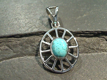 Turquoise, Sterling Silver Pendant