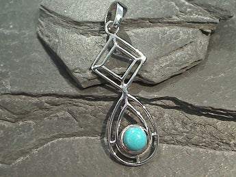 Turquoise, Sterling Silver Pendant