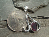 Garnet, Sterling Silver Pendant