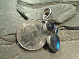 Labradorite, Blue Topaz, Sterling Silver Pendant