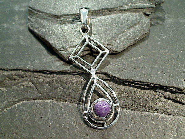 Charoite, Sterling Silver Pendant