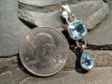 Blue Topaz, Sterling Silver Pendant