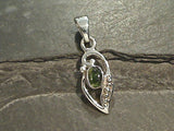 Green Tourmaline, Sterling Silver Small Pendant