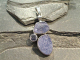 Tanzanite, Iolite, Sterling Silver Pendant