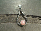 Pink Opal, Sterling Silver Small Pendant