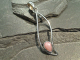 Pink Opal, Sterling Silver Pendant