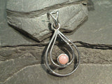 Pink Opal, Sterling Silver Pendant