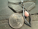 Pink Opal, Sterling Silver Pendant