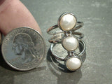 Size 8 Pearl, Sterling Silver Ring