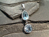 Blue Topaz, Sterling Silver Pendant