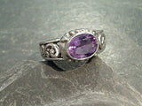 Size 7 Amethyst, Sterling Silver Ring