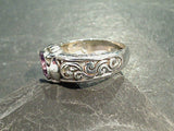 Size 7 Amethyst, Sterling Silver Ring