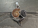 Multi-Fossil, Fine Sterling Silver Pendant