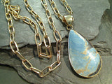 24" Gold Tone Thick Paper Clip Chain