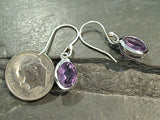 Amethyst, Sterling Silver Earrings