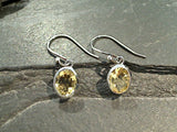 Citrine, Sterling Silver Earrings