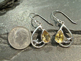 Citrine, Sterling Silver Earrings