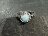 Size 5 Larimar, Sterling Silver Ring