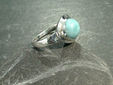 Size 7 Larimar, Sterling Silver Ring