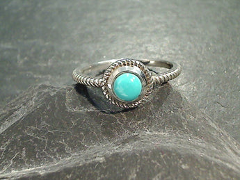 Size 7 Turquoise, Sterling Silver Ring