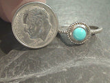 Size 5 Turquoise, Sterling Silver Ring