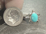 Size 6.25 Turquoise, Sterling Silver Sea Turtle Ring