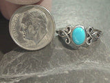 Size 8 Turquoise, Sterling Silver Ring