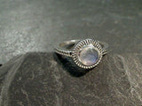 Size 6 Moonstone, Sterling Silver Ring
