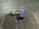 Size 10 Rough Tanzanite, Sterling Silver Ring