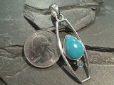 Turquoise, Blue Topaz, Sterling Silver Pendant