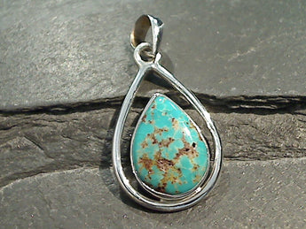 Turquoise, Sterling Silver Pendant