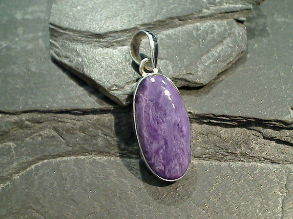 Charoite, Sterling Silver Pendant