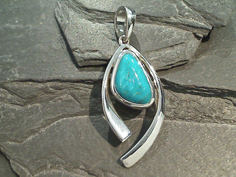 Turquoise, Sterling Silver Pendant