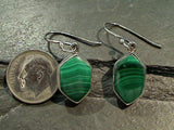 Malachite, Sterling Silver Earrings