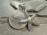 Peridot, Sterling Silver Starfish Pendant