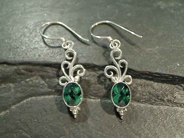 Green Quartz, Sterling Silver Earrings