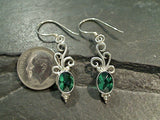 Green Quartz, Sterling Silver Earrings