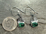 Green Quartz, Sterling Silver Earrings