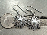 Sterling Silver Sun Earrings